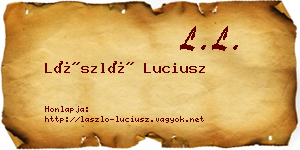 László Luciusz névjegykártya